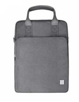 Вертикальная двухслойная сумка для ноутбука Wiwu Alpha для ноутбука с диагональю 12,9 дюйма (черный/ серый)