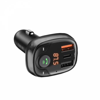 Автомобильное зарядное устройство с FM-трансмиттером WiWU PC600 36W Bluetooth 5.0 Wireless Transmitter Car Charger Black
