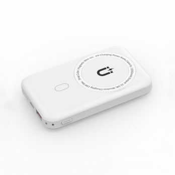 Внешний аккумулятор WiWU Snap Cube Magnetic Wireless Charger Power Bank 10000mAh White