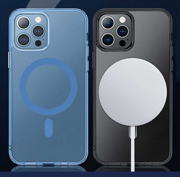 Защитный чехол для смартфона WIWU Crystal Magnetic Phone case for IP14/6.7'' Plus Transparent Blue