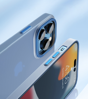 Защитный чехол для смартфона "Ultra Thin Frosted phone case for IP14/ 6.1" Transparent Blue