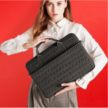 Ручная сумка WiWU Vogue Laptop Slim Bag 15,4" с ремешком (Black, Grey)