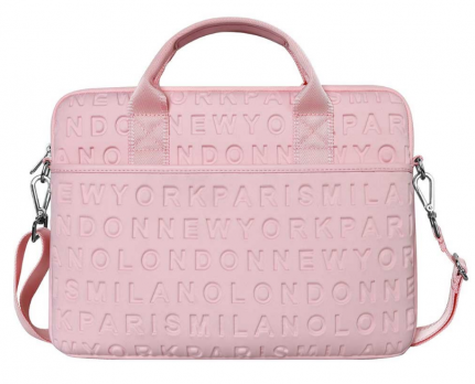 Ручная сумка WiWU Vogue Laptop Slim Bag 13,3" с ремешком (Pink)