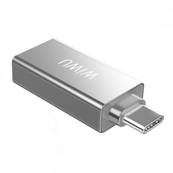 Переходник WiWU Type C to x2 USB A Adapter T02 (Silver)