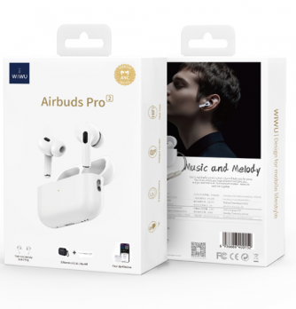 Беспроводные Bluetooth-наушники-вкладыши WIWU Airbuds Pro 2F - белый для мобильных телефонов с высокочастотным звуком